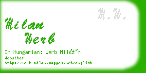 milan werb business card